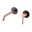 Grifo de lavabo monomando empotrado Milos Stick negro oro rosa de Imex